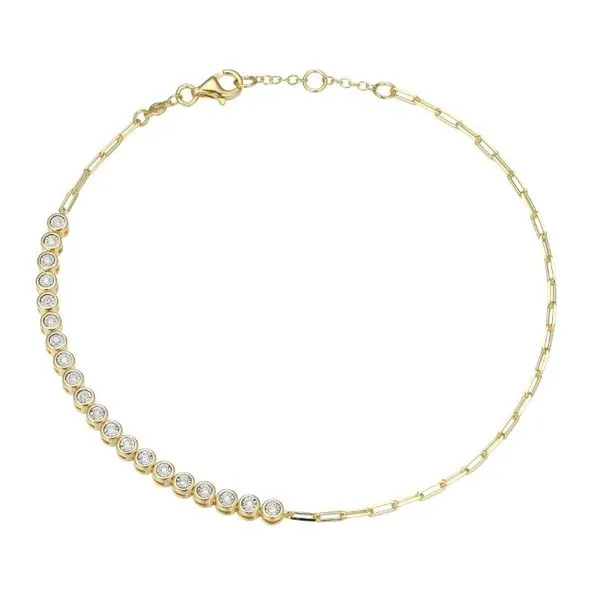 Yellow Gold Plated Sterling Silver Anklet