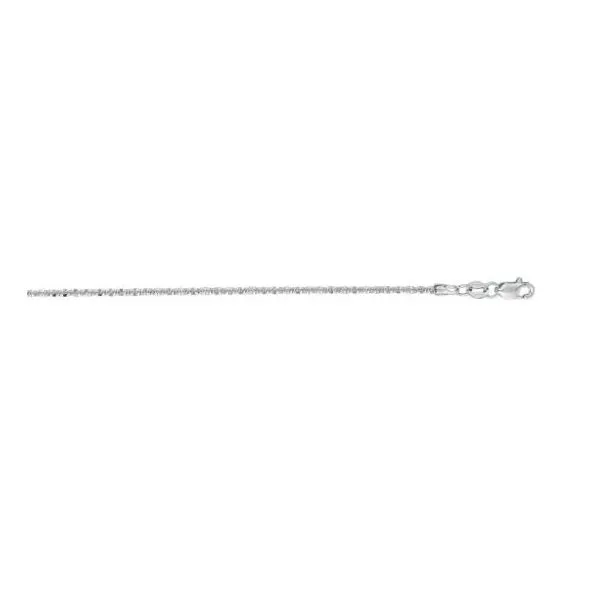 White Gold 1.5 mm Sparkle Anklet