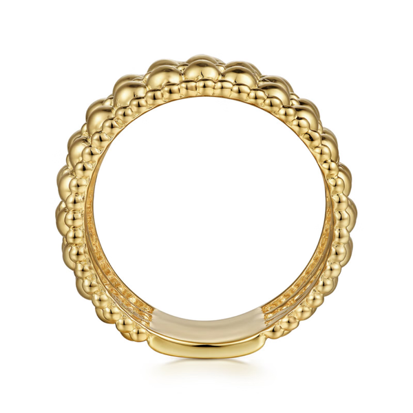 Gabriel & Co. Bujukan Yellow Gold Beaded Ring Image 2 SVS Fine Jewelry Oceanside, NY