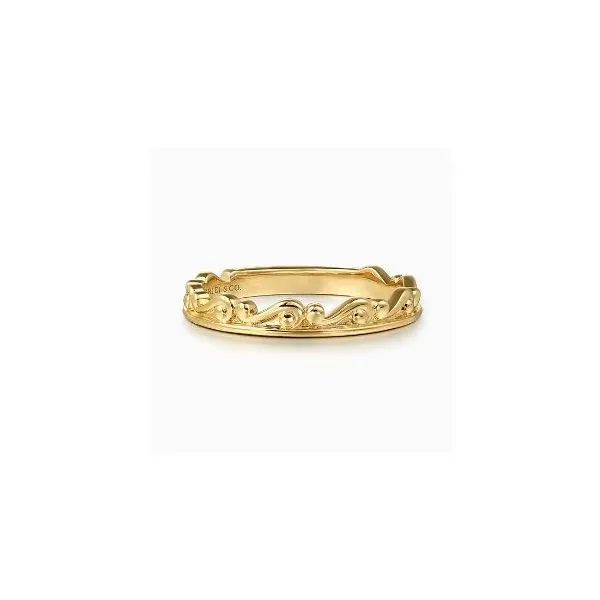 Gabriel & Co. Contemporary Yellow Gold Stackable Ring SVS Fine Jewelry Oceanside, NY