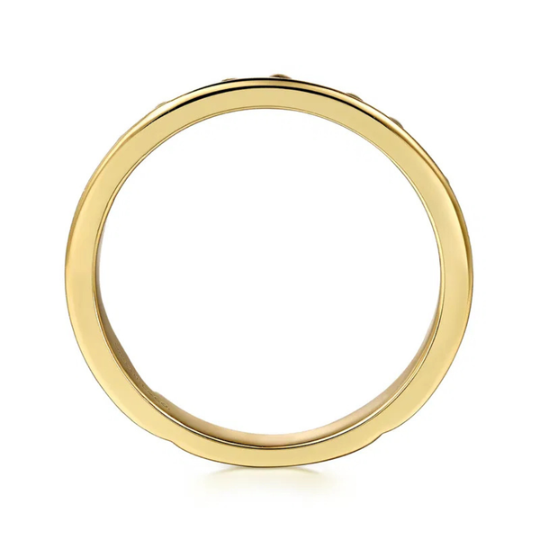 Gabriel & Co. Contemporary Yellow Gold Stackable Ring Image 2 SVS Fine Jewelry Oceanside, NY