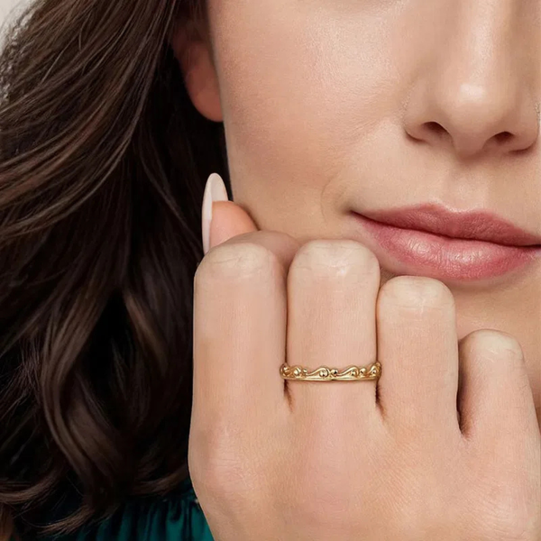 Gabriel & Co. Contemporary Yellow Gold Stackable Ring Image 5 SVS Fine Jewelry Oceanside, NY