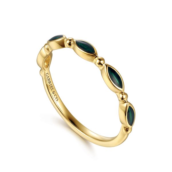 Gabriel & Co. Bujukan Yellow Gold Stackable Ring Image 3 SVS Fine Jewelry Oceanside, NY