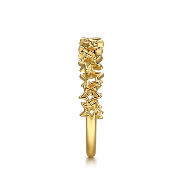 Gabriel & Co. Kaslique Yellow Gold Star Shape Ring Image 4 SVS Fine Jewelry Oceanside, NY