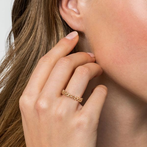 Gabriel & Co. Kaslique Yellow Gold Star Shape Ring Image 5 SVS Fine Jewelry Oceanside, NY