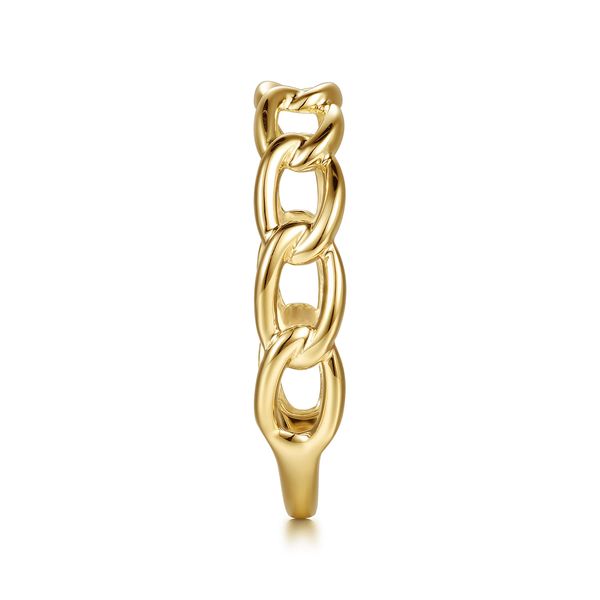 Gabriel & Co. Contemporary Yellow Gold Link Chain Ring Image 4 SVS Fine Jewelry Oceanside, NY