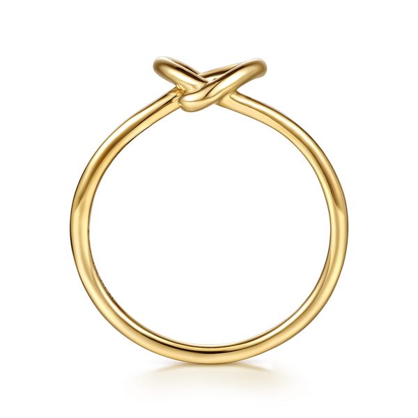 Gabriel & Co. Contemporary Yellow Gold Love Knot Ring Image 2 SVS Fine Jewelry Oceanside, NY