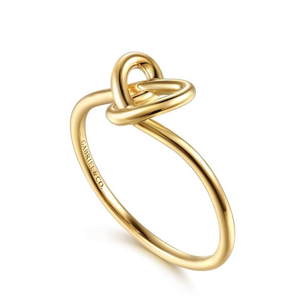 Gabriel & Co. Contemporary Yellow Gold Love Knot Ring Image 3 SVS Fine Jewelry Oceanside, NY
