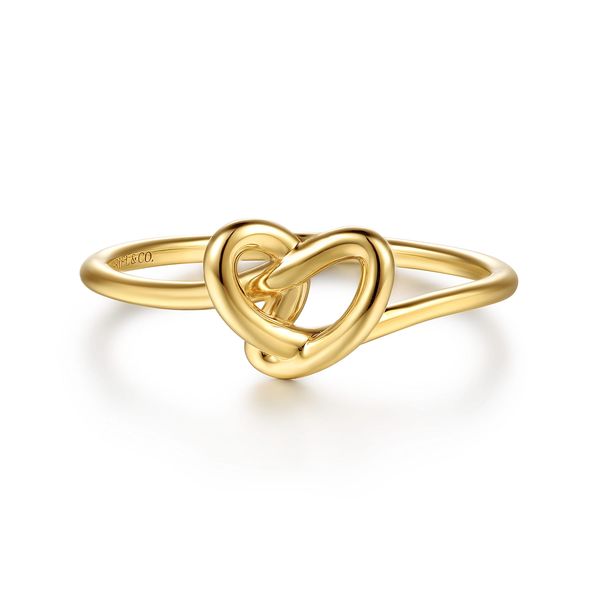 Gabriel & Co. Contemporary Yellow Gold Love Knot Ring SVS Fine Jewelry Oceanside, NY