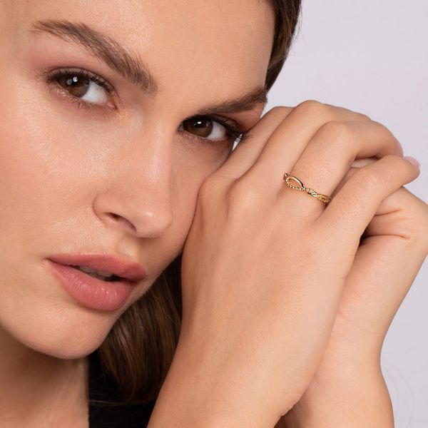 Gabriel Bujukan Yellow Gold Twisted Stackable Ring Image 5 SVS Fine Jewelry Oceanside, NY