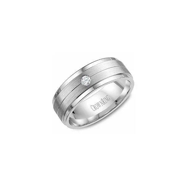 Crown Ring White Gold & Diamond Wedding Band SVS Fine Jewelry Oceanside, NY