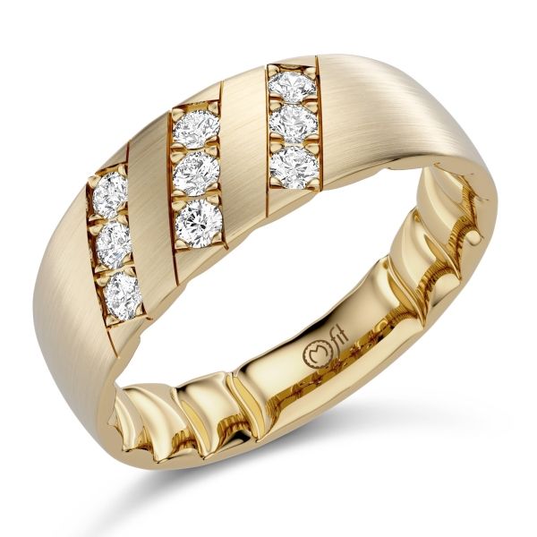 MFIT Men's Yellow Gold & Diamond Wedding Band SVS Fine Jewelry Oceanside, NY