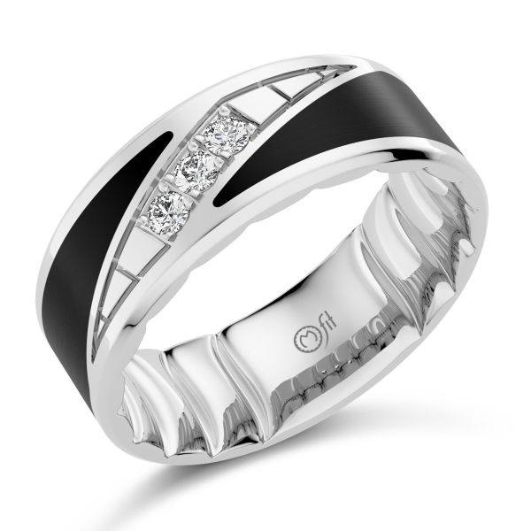 MFIT Men's White Gold Wedding Band SVS Fine Jewelry Oceanside, NY