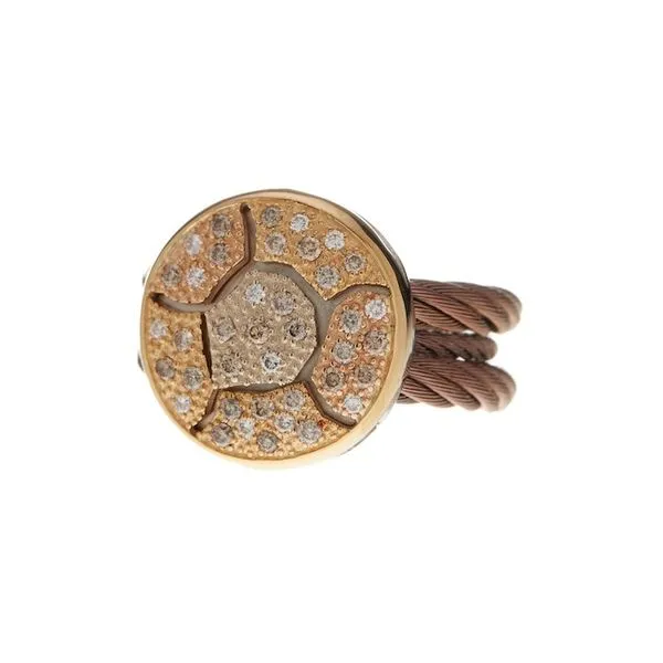 ALOR Petra Collection Bronze Cable Diamond Ring Image 2 SVS Fine Jewelry Oceanside, NY