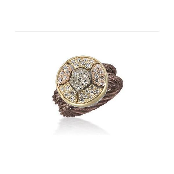 ALOR Petra Collection Bronze Cable Diamond Ring SVS Fine Jewelry Oceanside, NY