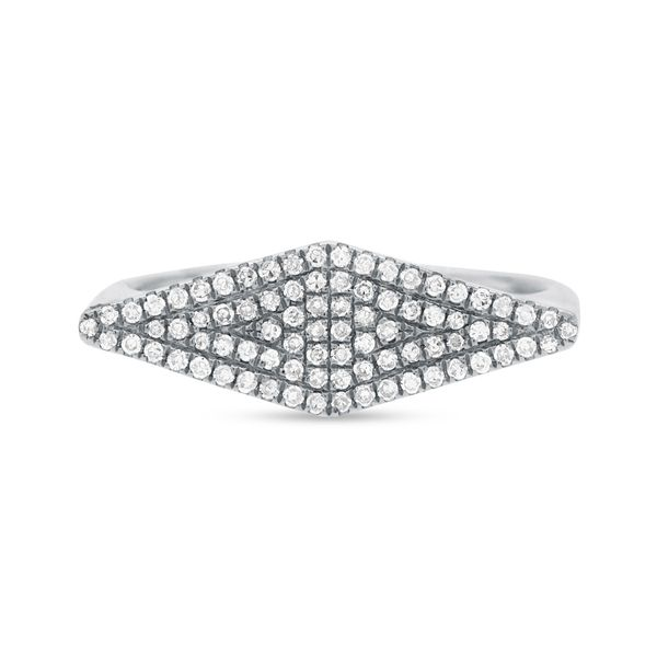 14K White Gold and Diamond Pave Ladies Ring SVS Fine Jewelry Oceanside, NY