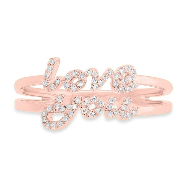 14K Rose Gold and Diamond 