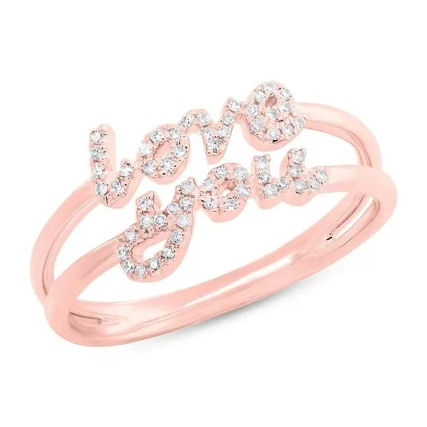 14K Rose Gold and Diamond 