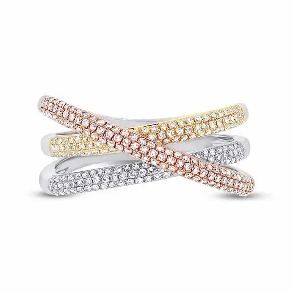 White, Yellow, & Rose Gold & Diamond Ring Image 2 SVS Fine Jewelry Oceanside, NY