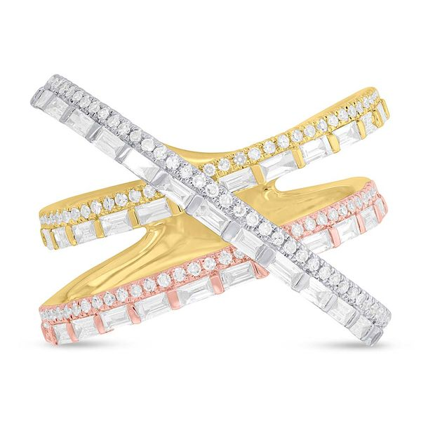 White, Yellow, & Rose Gold & Diamond Ring Image 2 SVS Fine Jewelry Oceanside, NY