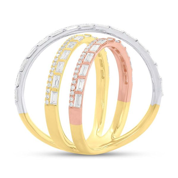 White, Yellow, & Rose Gold & Diamond Ring Image 3 SVS Fine Jewelry Oceanside, NY