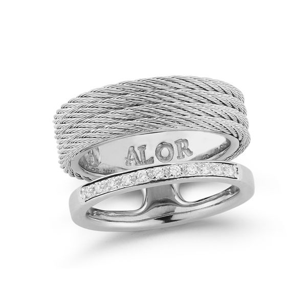ALOR Classique Collection Diamond Fashion Ring. 0.09Cttw SVS Fine Jewelry Oceanside, NY
