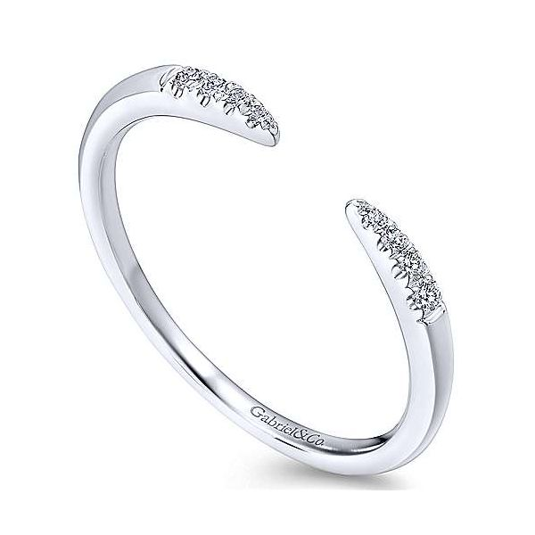 Gabriel & Co. Stackable 14K White Gold & Diamond Ring Image 3 SVS Fine Jewelry Oceanside, NY