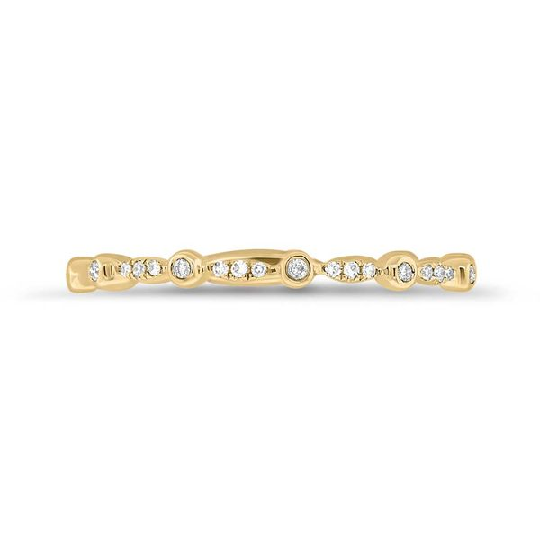 Yellow Gold & Diamond Petite Band Image 2 SVS Fine Jewelry Oceanside, NY