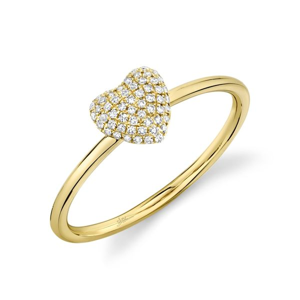 Shy Creation 14K Yellow Gold And Diamond Heart Ring SVS Fine Jewelry Oceanside, NY