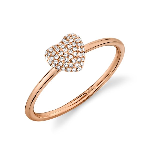 Shy Creation 14K Rose Gold and Diamond Heart Ring SVS Fine Jewelry Oceanside, NY