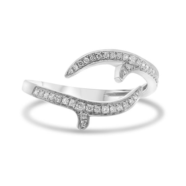 14K White Gold Diamond Pave Bypass Ring SVS Fine Jewelry Oceanside, NY