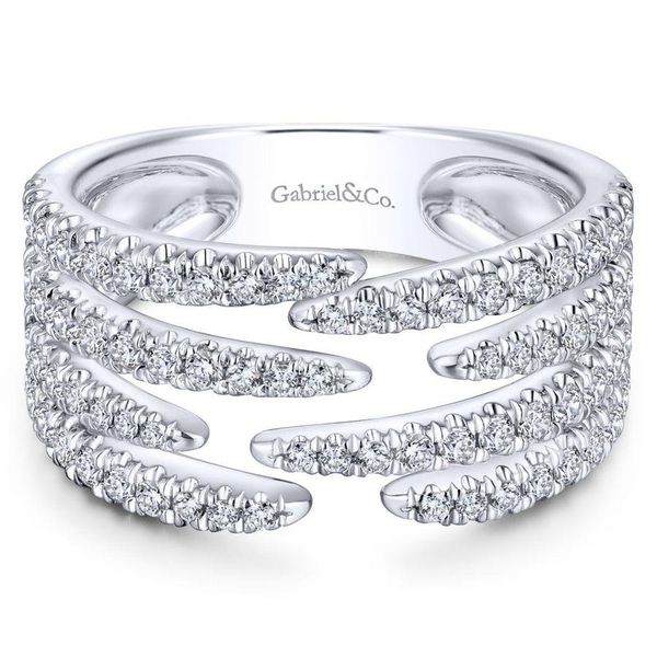 Gabriel & Co. Kaslique White Gold Diamond Fashion Ring SVS Fine Jewelry Oceanside, NY