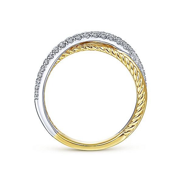Gabriel & Co. Yellow-White Gold Diamond Fashion Ring Image 2 SVS Fine Jewelry Oceanside, NY
