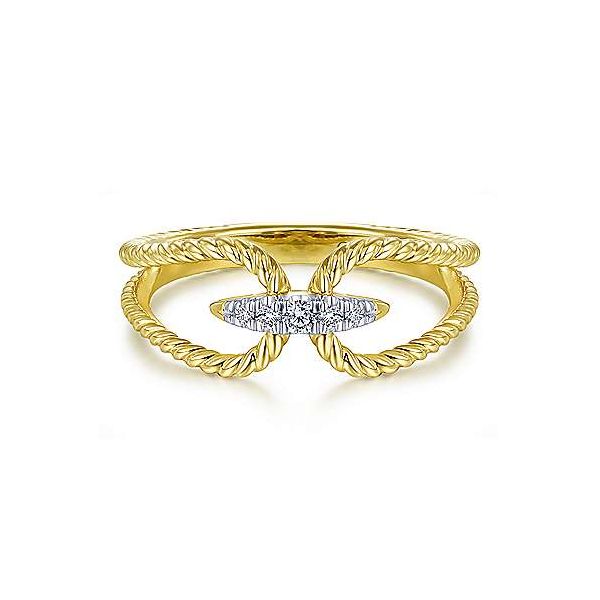 Gabriel & Co. Hampton 14K Yellow Gold Diamond Ring SVS Fine Jewelry Oceanside, NY