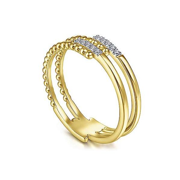 Gabriel & Co. Bujukan 14K Yellow Gold Diamond Ring Image 2 SVS Fine Jewelry Oceanside, NY
