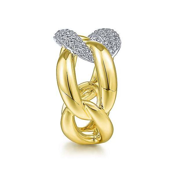 Gabriel & Co. Contemporary 14K Yellow & White Gold Ring Image 2 SVS Fine Jewelry Oceanside, NY