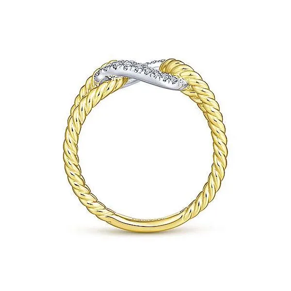 Gabriel & Co. Hampton 14K Yellow & White Gold Ring Image 2 SVS Fine Jewelry Oceanside, NY