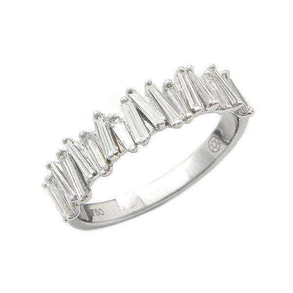 14K White Gold Baguette Prong Diamond Ring SVS Fine Jewelry Oceanside, NY