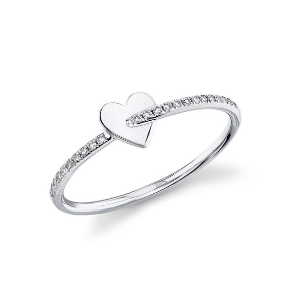 Shy Creation 14K White Gold And Diamond Heart Ring SVS Fine Jewelry Oceanside, NY