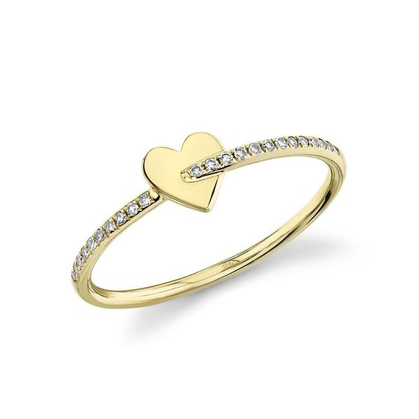 Shy Creation 14K Yellow Gold And Diamond Heart Ring SVS Fine Jewelry Oceanside, NY