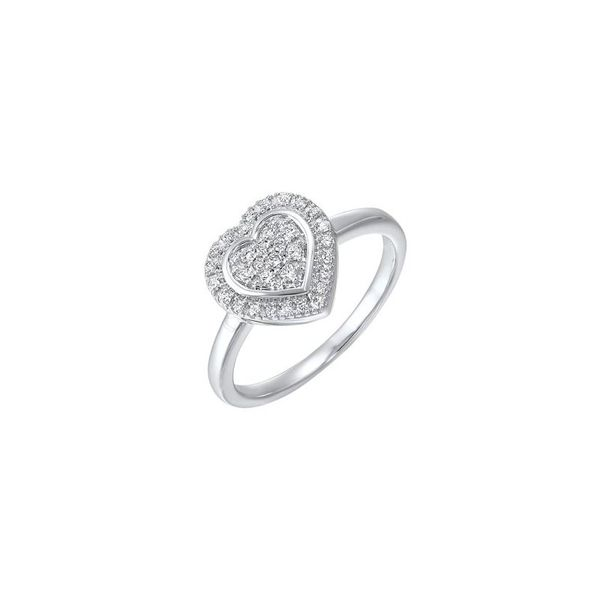 Sterling Silver & Diamond Heart Ring, 0.20Cttw, Size 7 SVS Fine Jewelry Oceanside, NY