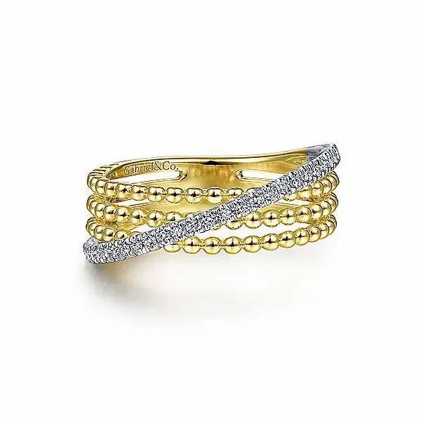 Gabriel & Co. Bujukan 14K White & Yellow Gold Ring SVS Fine Jewelry Oceanside, NY