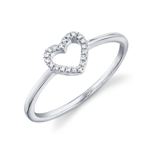 Shy Creation 14K White Gold And Diamond Heart Ring SVS Fine Jewelry Oceanside, NY
