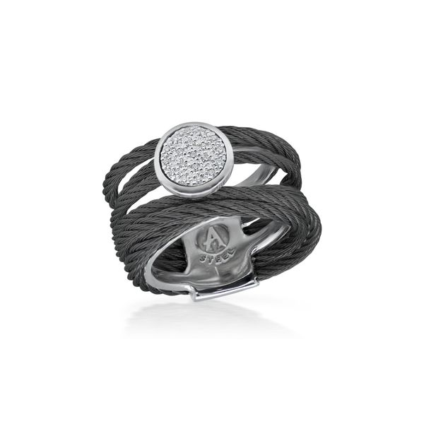 ALOR Black Cable Intermix Ring, 0.10Cttw, Size 7 SVS Fine Jewelry Oceanside, NY