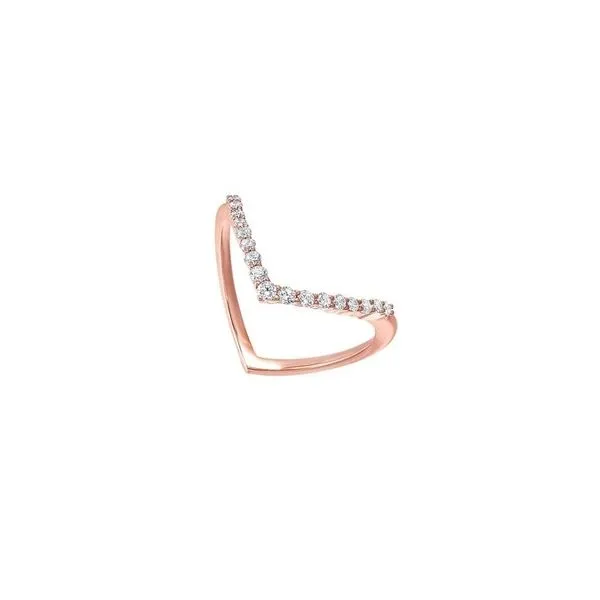 Rose Gold Diamond Contour Ring SVS Fine Jewelry Oceanside, NY