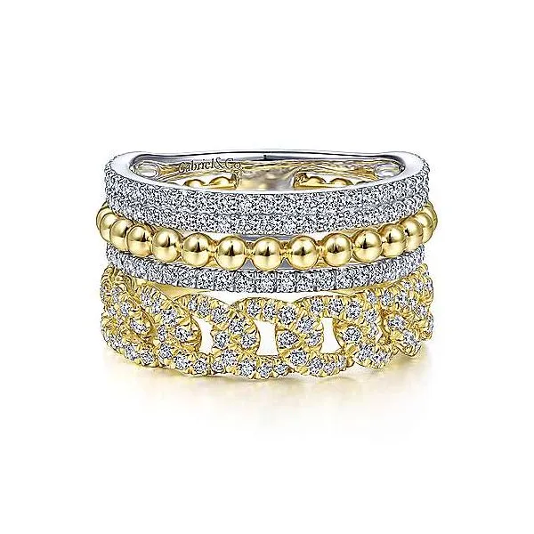 Gabriel & Co. Contemporary Bold Stacking Ring SVS Fine Jewelry Oceanside, NY