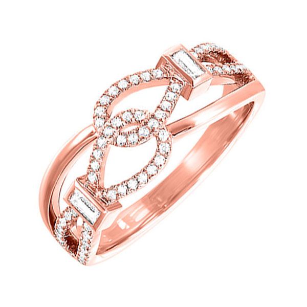 Rose Gold Diamond Buckle Fashion Ring  - 1/4 ctw SVS Fine Jewelry Oceanside, NY