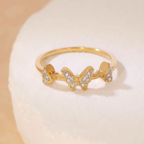 Ella Stein Diamond Butterfly Ring Image 2 SVS Fine Jewelry Oceanside, NY