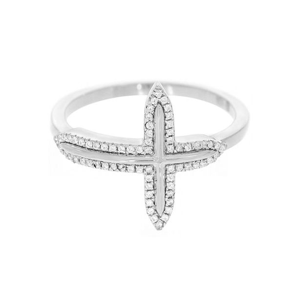 Ella Stein Sideways Cross Diamond Wrap Ring SVS Fine Jewelry Oceanside, NY