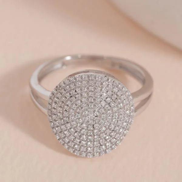 Ella Stein Diamond Round Disc Ring Image 2 SVS Fine Jewelry Oceanside, NY